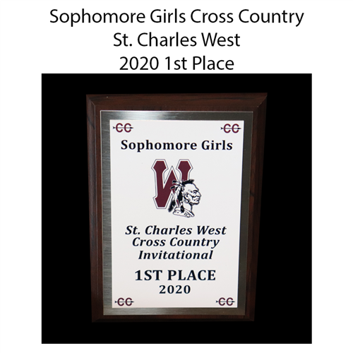 Sophomore Girls Cross Country St. Charles West 2020 1st Place 